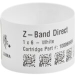 Zebra Wristband Polypropylene 1 x 11in Direct Thermal Zebra Z-Band Direct 1 in core – 1″ Width x 11″ Length – Permanent Adhesive – Rectangle – Direct Thermal – White – Polypropylene, Synthetic – 200 / Roll – Tamper Evident, Adhesive Closure, Scannable, Latex-free, Perforated – 6 / Carton