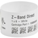 Zebra Wristband Polypropylene 1 x 11in Direct Thermal Zebra Z-Band Direct 3 in core – 1″ Width x 11″ Length – Permanent Adhesive – Direct Thermal – White – Polypropylene – 450 / Roll – Tamper Evident, Adhesive Closure, Latex-free, Scannable, Perforated – 6 / Roll