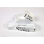 Zebra Wristband Polypropylene 1 x 11in Direct Thermal Zebra Z-Band Direct HC100 – 1″ Width x 11″ Length – 200/Roll – 1200 / Case – White, White