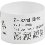 Zebra Wristband Polypropylene 1 x 11in Direct Thermal Zebra Z-Band Direct Blue HC100 – 1″ Width x 11″ Length – 200/Roll – Permanent – 6 Roll – Blue