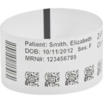Zebra Z-Band UltraSoft Thermal Label – 3/4″ Width x 11″ Length – Permanent Adhesive – Direct Thermal – White – Polypropylene – 175 / Roll – Latex-free, Flexible, Tamper Evident, Adhesive Closure, Scannable, Perforated – 6 / Roll