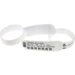 Zebra Z-Band UltraSoft Thermal Label – 3/4″ Width x 11″ Length – Permanent Adhesive – Direct Thermal – White – Polypropylene – 175 / Roll – Latex-free, Flexible, Tamper Evident, Adhesive Closure, Scannable, Perforated – 6 / Roll