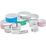 Zebra Z-Band UltraSoft Thermal Label – 3/4″ Width x 11″ Length – Permanent Adhesive – Direct Thermal – White – Polypropylene – 175 / Roll – Latex-free, Flexible, Tamper Evident, Adhesive Closure, Scannable, Perforated – 6 / Roll