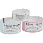 Zebra Z-Band UltraSoft Thermal Label – 3/4″ Width x 11″ Length – Permanent Adhesive – Direct Thermal – White – Polypropylene – 175 / Roll – Latex-free, Flexible, Tamper Evident, Adhesive Closure, Scannable, Perforated – 6 / Roll